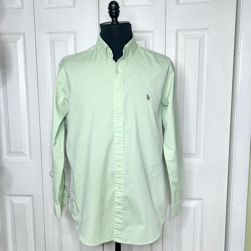 Ralph Lauren Polo Classic fit mint green cotton dress shirt, 34/35 sleeve